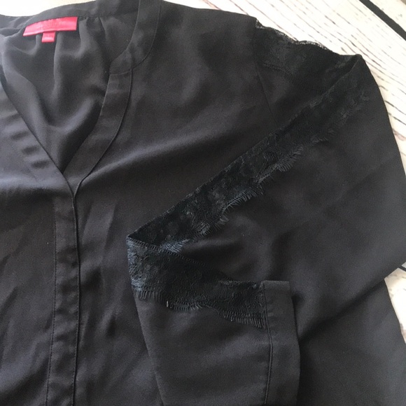 Jennifer Lopez Tops - Jennifer Lopez | Pullover Blouse Lace Sleeve Sz L